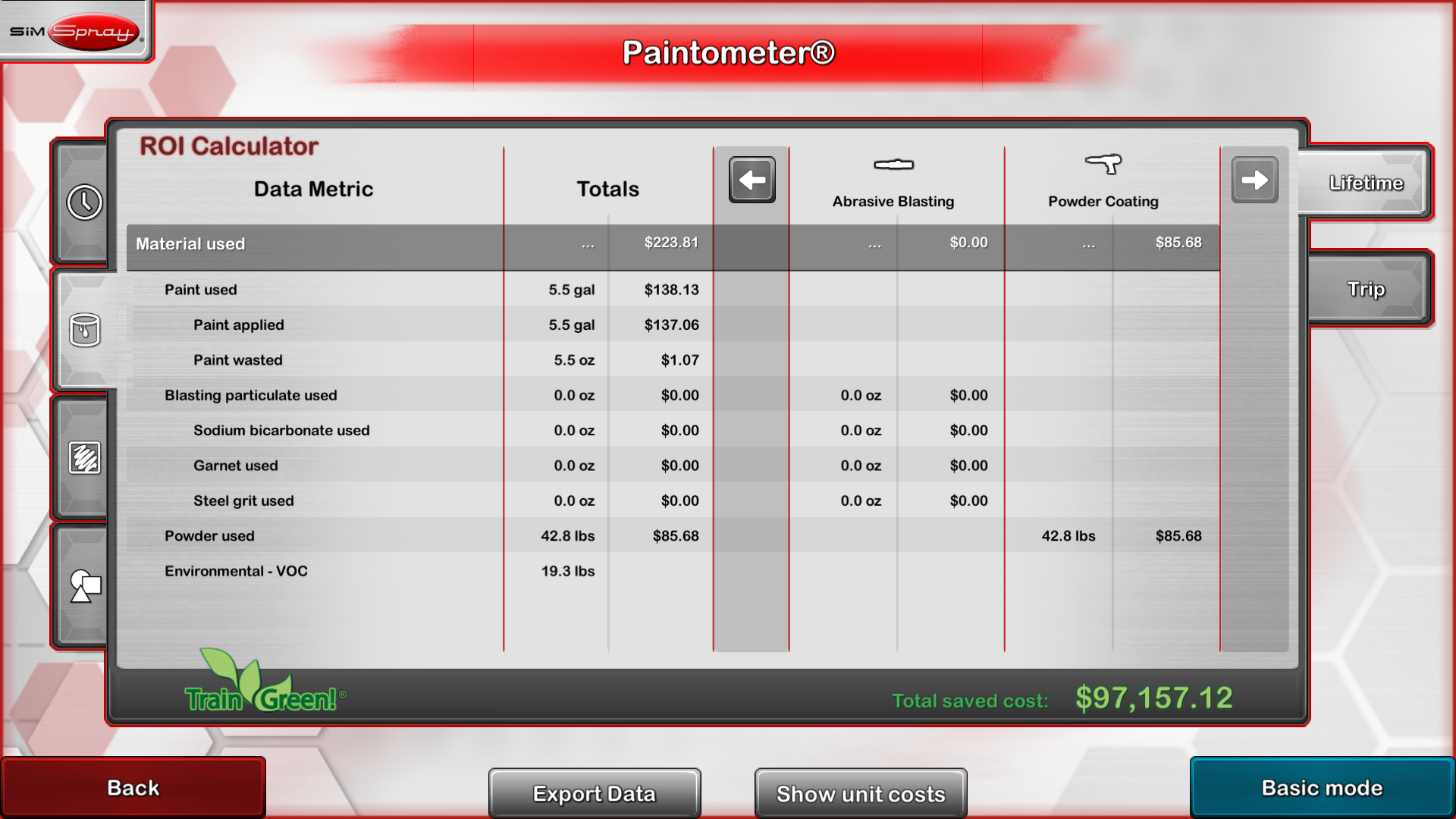 Virtual Reality Painting - Paintometer ROI